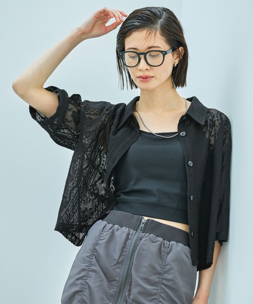 LAKOLE(ラコレ)の「【長さが選べる】レースシャツ / 327800(シャツ/ブラウス・レディース・テラコッタ/ブルー/アイボリー/ブラック/ブラウン・MEDIUM/LARGE)」の22枚目の写真