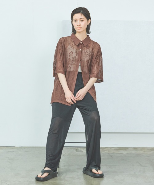 セール】【長さが選べる】レースシャツ / 327800（シャツ/ブラウス