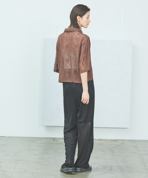 0911▲A85 レースシャツ セール】【長さが選べる】レースシャツ / 327800（シャツ/ブラウス