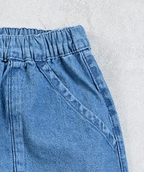 MARKEY'S(マーキーズ)の「デニムホットパンツ(デニムパンツ・キッズ・ライトブルー/ブラック・90/100/110/120/80/130/140/150)」の11枚目の写真