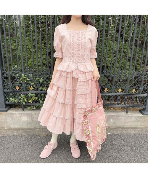 PINK HOUSE（ピンクハウス）の「壁紙模様プリントバッグ（トートバッグ・レディース・ブラック/ライトブルー/ピンク/キナリ/ミント/パープル・フリー）」の20枚目の写真