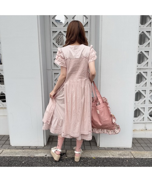 PINK HOUSE（ピンクハウス）の「壁紙模様プリントバッグ（トートバッグ・レディース・ブラック/ライトブルー/ピンク/キナリ/ミント/パープル・フリー）」の13枚目の写真