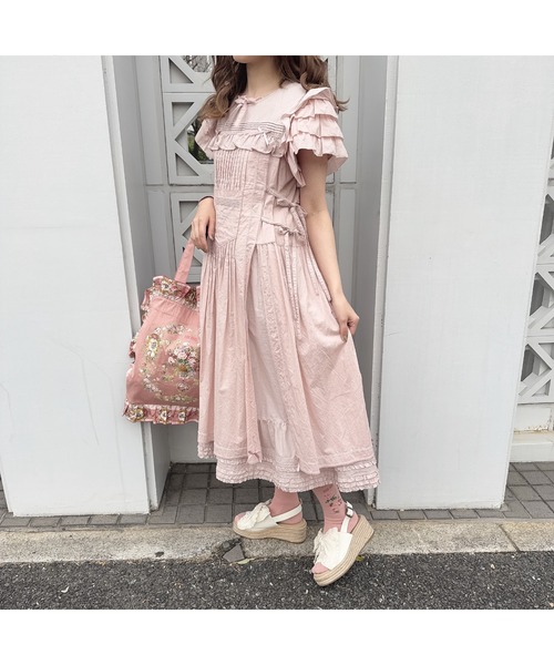 PINK HOUSE（ピンクハウス）の「壁紙模様プリントバッグ（トートバッグ・レディース・ブラック/ライトブルー/ピンク/キナリ/ミント/パープル・フリー）」の12枚目の写真