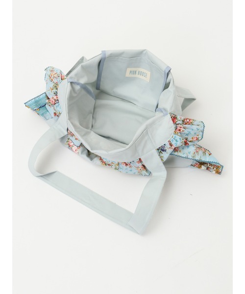 PINK HOUSE（ピンクハウス）の「壁紙模様プリントバッグ（トートバッグ・レディース・ブラック/ライトブルー/ピンク/キナリ/ミント/パープル・フリー）」の11枚目の写真