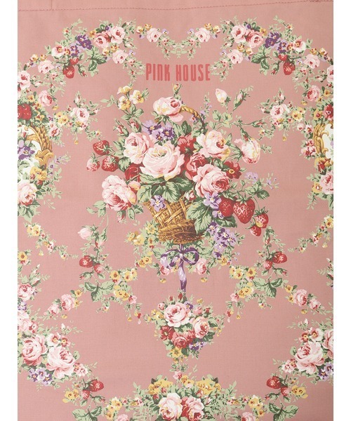 PINK HOUSE花柄フード付きジャケット 3点セットオマケでトートバック Pロゴアップリケ配色バッグ （トートバッグ）｜PINK HOUSE
