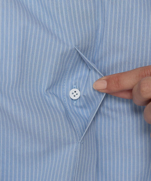 COMME CA（コムサ）の「コットンポプリン ストライプ シャツ（シャツ/ブラウス・レディース・サックスブルー/トップグレー・9号）」の19枚目の写真