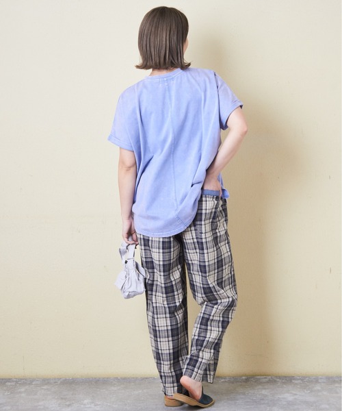 CUBE SUGAR(キューブシュガー)の「チェック柄裾ダーツイージーコクーンパンツ(その他パンツ・レディース・スミクロ/ネイビー/レッド/カーキ/マルチ・M)」の20枚目の写真