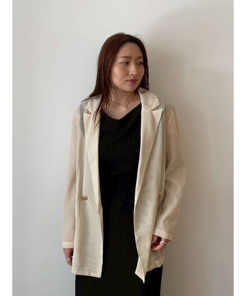 メッシュダブルテーラージャケット（テーラードジャケット