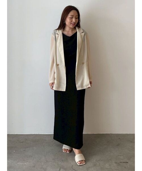 LAGUNAMOON（ラグナムーン）の「メッシュダブルテーラージャケット（テーラードジャケット・レディース・アイボリー/ブラック・FREE）」の19枚目の写真