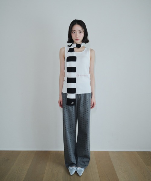 タンクトップ AAKAM Scarf Printed Sleeveless 5SH080 MUSINSA | AAKAM Scarf Printed Sleeveless (Black)