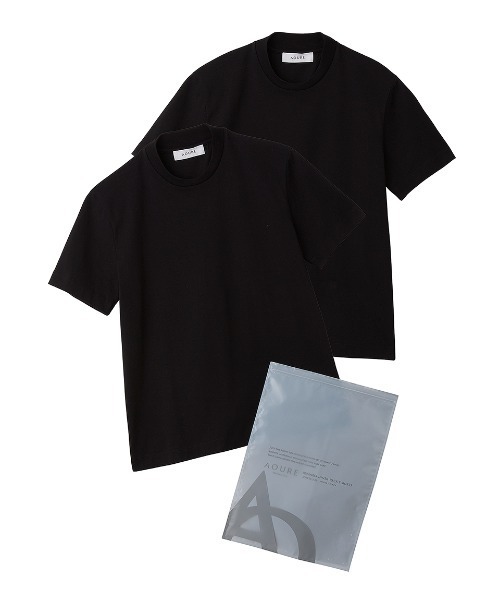 Alo ブラック カジュアル 無地 Tシャツとパンツ 2点セット/ S A PACK】 BUSINESS PACK T-SHIRT (2枚組)（Tシャツ/カットソー