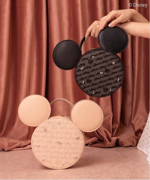 RANDA(ランダ)の「【Mickey&Minnie】/シアーデザインショルダーバッグ(ショルダーバッグ・レディース・ブラック/ピンク・FREE)」の3枚目の写真