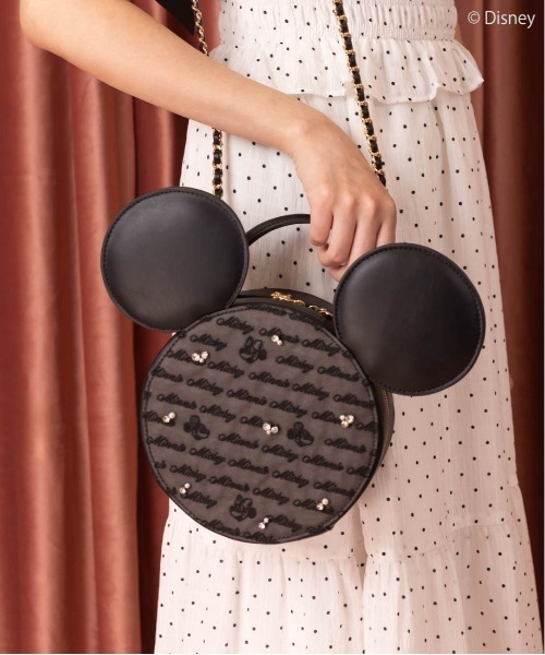 RANDA(ランダ)の「【Mickey&Minnie】/シアーデザインショルダーバッグ(ショルダーバッグ・レディース・ブラック/ピンク・FREE)」の7枚目の写真