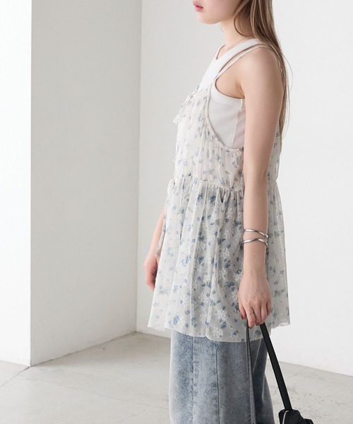 morph8ne VAMPY シアーチュールパープルキャミソールワンピース morph8ne VAMPY シアーチュールパープルキャミソールワンピース