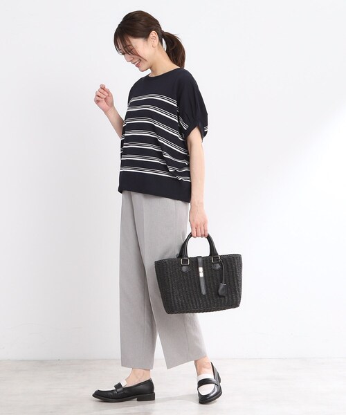 Reflect(リフレクト)の「【夏SALE/しっかり収納/ショルダー付き】雑材バッグ(トートバッグ・レディース・ブラック/キャメル・00)」の6枚目の写真