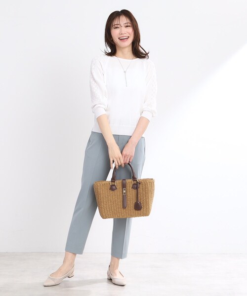 Reflect(リフレクト)の「【夏SALE/しっかり収納/ショルダー付き】雑材バッグ(トートバッグ・レディース・ブラック/キャメル・00)」の9枚目の写真