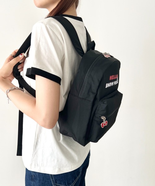 Snow Peak（スノーピーク）の「【日本未発売/WEB限定】Snow Peak(スノーピーク)/[Snowpeak X Hello Kitty] Mini backpack/ハローキティ 軽量 ミニ バックパック リュック（バックパック/リュック・レディース・クリーム/ブラック・FREE）」の10枚目の写真