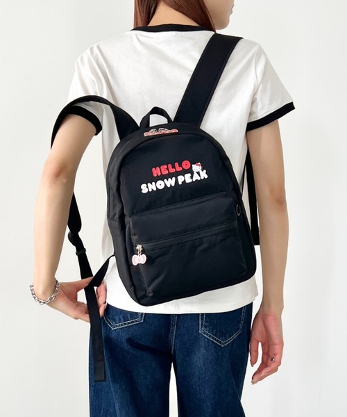 Snow Peak（スノーピーク）の「【日本未発売/WEB限定】Snow Peak(スノーピーク)/[Snowpeak X Hello Kitty] Mini backpack/ハローキティ 軽量 ミニ バックパック リュック（バックパック/リュック・レディース・クリーム/ブラック・FREE）」の12枚目の写真