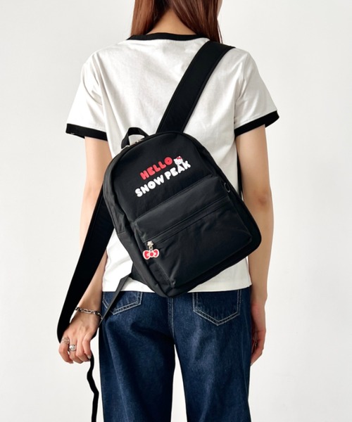 Snow Peak（スノーピーク）の「【日本未発売/WEB限定】Snow Peak(スノーピーク)/[Snowpeak X Hello Kitty] Mini backpack/ハローキティ 軽量 ミニ バックパック リュック（バックパック/リュック・レディース・クリーム/ブラック・FREE）」の15枚目の写真
