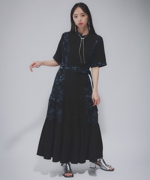 Ado × HARE(アド × ハレ) レースハイショクワンピース ブラック HARE（ハレ）の「レースハイショクワンピース（）」 - WEAR