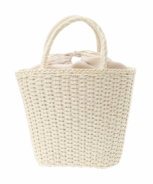 a.v.v(アーヴェヴェ)の「メタリックカゴバッグ(かごバッグ・レディース・アイボリー/ブラック/シルバー・38)」の19枚目の写真