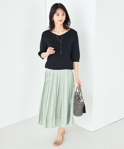 a.v.v(アーヴェヴェ)の「メタリックカゴバッグ(かごバッグ・レディース・アイボリー/ブラック/シルバー・38)」の11枚目の写真