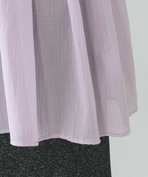 GLOBAL WORK（グローバルワーク）の「エアリーリラックスギャザーブラウス/325956（シャツ/ブラウス・レディース・ブラック/オフホワイト/テラコッタ/マスタード/ラベンダー/ダークブラウン・MEDIUM/LARGE）」の7枚目の写真