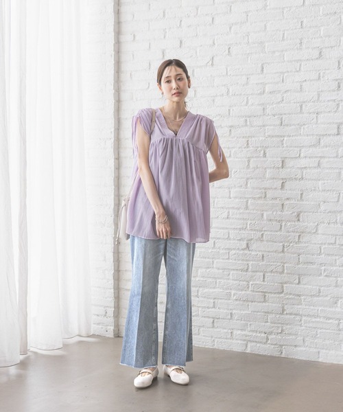 【新品】 GLOBAL WORK エアリーリラックスデニムブラウス 新品】 GLOBAL WORK エアリーリラックスデニムブラウス - メルカリ