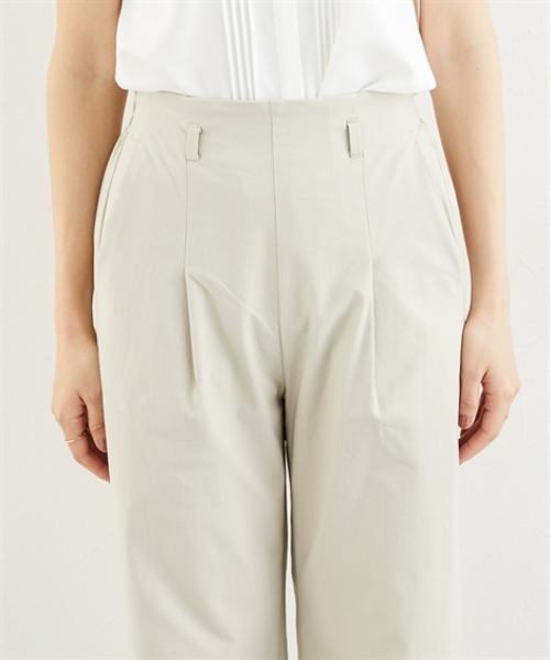 7days Life Styling（セブンデイズライフスタイリング）の「ドライタッチストレッチベルト付きワイドパンツ（ストレッチ・接触冷感・UVカット）＜大きいサイズ有＞（スラックス・レディース・イエロー/ベージュ/ブラック・S/M/L/LL/3L）」の17枚目の写真