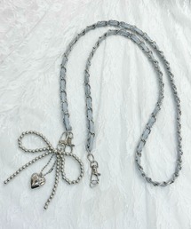 Dormiir（ドルミール）の「【Dormiir】リボンチャーム付きチェーンスマホショルダーストラップ（スマホグッズ）」