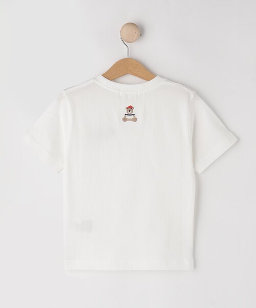 Dessin(デッサン)の「【リンクコーデ】ベアポイントTシャツ(Tシャツ/カットソー・キッズ・ホワイト/ネイビー・14/11/10/12/13)」の4枚目の写真