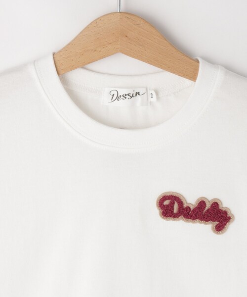 Dessin(デッサン)の「【リンクコーデ】ベアポイントTシャツ(Tシャツ/カットソー・キッズ・ホワイト/ネイビー・14/11/10/12/13)」の5枚目の写真