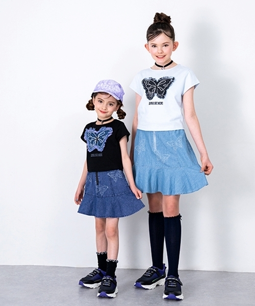 【アナスイミニ】140 ❤︎新品未使用❤︎ Tシャツ＆ジャンスカ 紫 定価1.8万 アナスイミニ】140 ❤︎新品未使用❤︎ Tシャツ＆ジャンスカ 紫