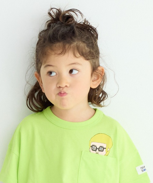 MARKEY'S(マーキーズ)の「ポケットひょっこりTシャツ(Tシャツ/カットソー・キッズ・ブラック/ブルー/オフホワイト/ライトグリーン・L/M/S/XS/LL)」の3枚目の写真