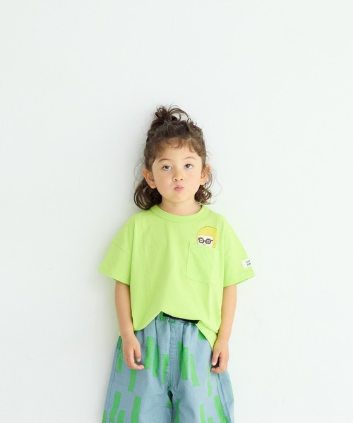 MARKEY'S(マーキーズ)の「ポケットひょっこりTシャツ(Tシャツ/カットソー・キッズ・ブラック/ブルー/オフホワイト/ライトグリーン・L/M/S/XS/LL)」の6枚目の写真