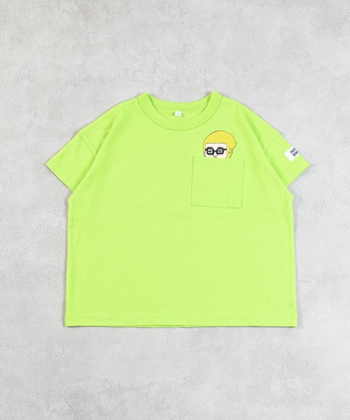 MARKEY'S(マーキーズ)の「ポケットひょっこりTシャツ(Tシャツ/カットソー・キッズ・ブラック/ブルー/オフホワイト/ライトグリーン・L/M/S/XS/LL)」の12枚目の写真