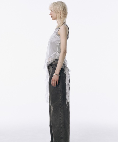 JOSE MOON（ジョゼムーン）の「LACE TRIM CAMI/レーストリムキャミ（キャミソール・レディース・ブルー/オレンジ/ブラック/ホワイト・FREE）」の21枚目の写真