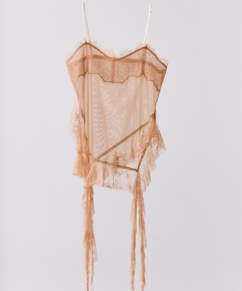 JOSE MOON（ジョゼムーン）の「LACE TRIM CAMI/レーストリムキャミ（キャミソール・レディース・ブルー/オレンジ/ブラック/ホワイト・FREE）」の14枚目の写真