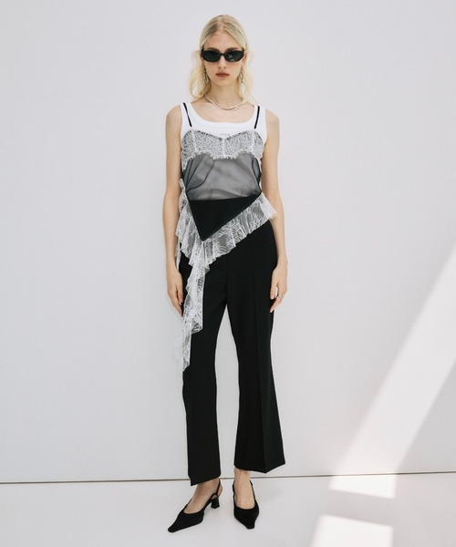 JOSE MOON（ジョゼムーン）の「LACE TRIM CAMI/レーストリムキャミ（キャミソール・レディース・ブルー/オレンジ/ブラック/ホワイト・FREE）」の10枚目の写真