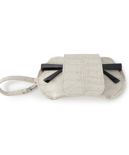 TOFF&LOADSTONE(トフアンドロードストーン)の「Eyewear case with strap croco(アイウェアケース with ストラップ クロコ)(その他・レディース・アイボリー/ダークブラウン・00)」の14枚目の写真