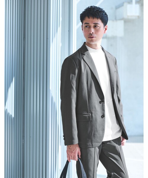 green label relaxing（グリーンレーベルリラクシング）の「【WEB限定】JUST fit PE アムンゼン セットアップ ジャケット＆パンツ -ストレッチ-（セットアップ・メンズ・ネイビー/ダークグレー/モカ・XL/L/M/S/XS）」の4枚目の写真