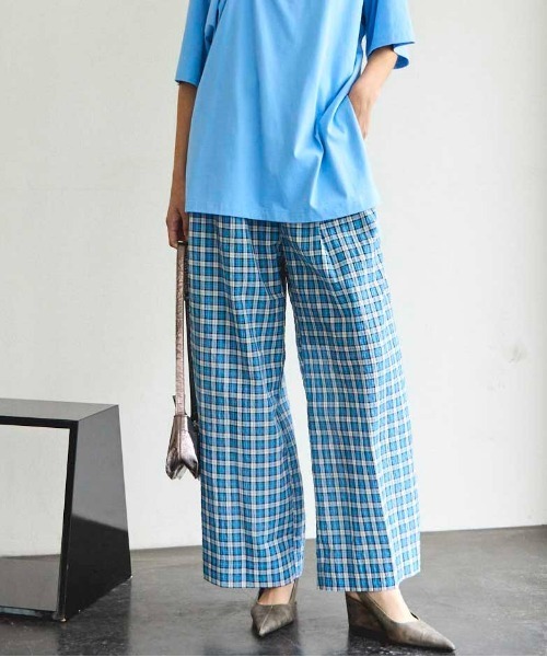Multi Plaid Easy Pants/マルチチェックイージーパンツ【MAISON