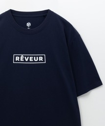 T-GRAPHICS ボックスロゴマークプリント半袖Tシャツ