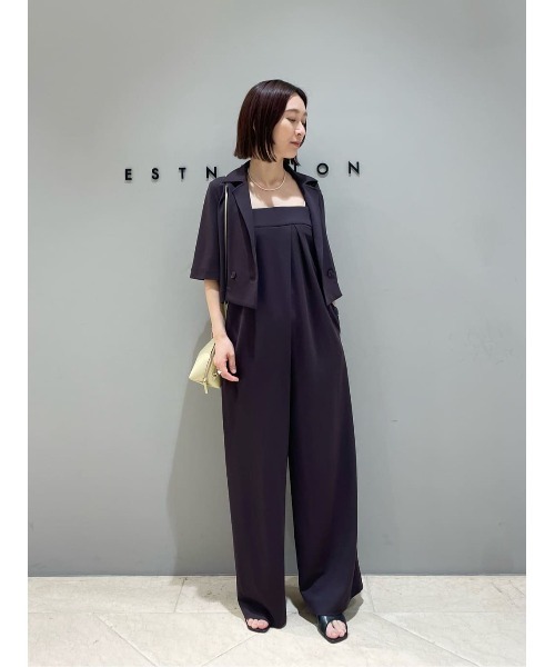 ESTNATION(エストネーション)の「ESTNATION / ドライジョーゼットジャージー ジャケット(テーラードジャケット・レディース・ブラウン/ネイビー・38/36)」の7枚目の写真