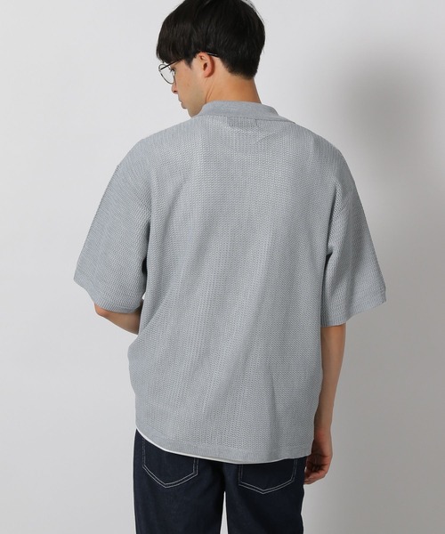 LAKOLE(ラコレ)の「透かし編みストライプシャツ / 498347(シャツ/ブラウス・メンズ・ブラック/オレンジ/ライトグレー・LARGE/MEDIUM)」の10枚目の写真