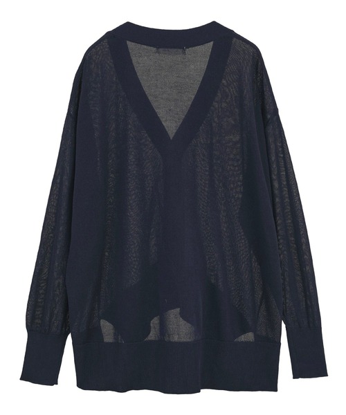 Green　Parks（グリーンパークス）の「[ZOZO限定]接触冷感Vネックカーディガン（カーディガン/ボレロ・レディース・ピンク/ネイビー/グレー/ブラック・FREE）」の6枚目の写真