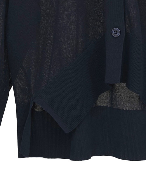 Green　Parks（グリーンパークス）の「[ZOZO限定]接触冷感Vネックカーディガン（カーディガン/ボレロ・レディース・ピンク/ネイビー/グレー/ブラック・FREE）」の9枚目の写真