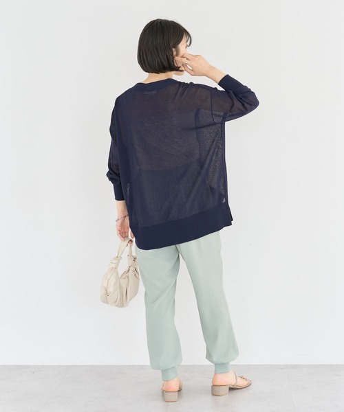 Green　Parks（グリーンパークス）の「[ZOZO限定]接触冷感Vネックカーディガン（カーディガン/ボレロ・レディース・ピンク/ネイビー/グレー/ブラック・FREE）」の16枚目の写真