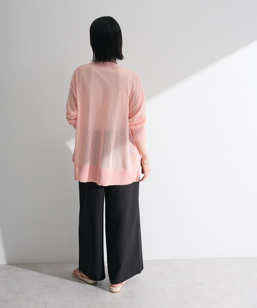 Green　Parks（グリーンパークス）の「[ZOZO限定]接触冷感Vネックカーディガン（カーディガン/ボレロ・レディース・ピンク/ネイビー/グレー/ブラック・FREE）」の21枚目の写真