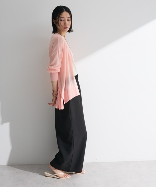 Green　Parks（グリーンパークス）の「[ZOZO限定]接触冷感Vネックカーディガン（カーディガン/ボレロ・レディース・ピンク/ネイビー/グレー/ブラック・FREE）」の22枚目の写真